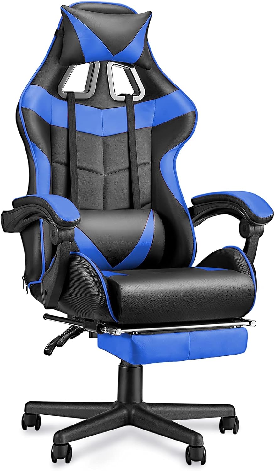 Huracan Gaming Chair with Footrest, Ergonomic Computer Chair Lumbar Support, ...