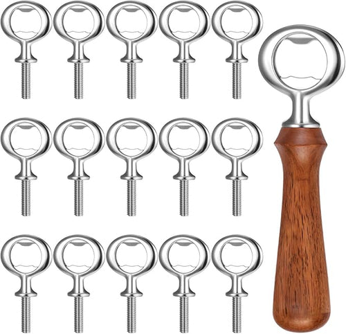15 PCS Metal Bottle Opener Kit Bulk Stainless Blank Bottle Openers Inserts by Unknown
