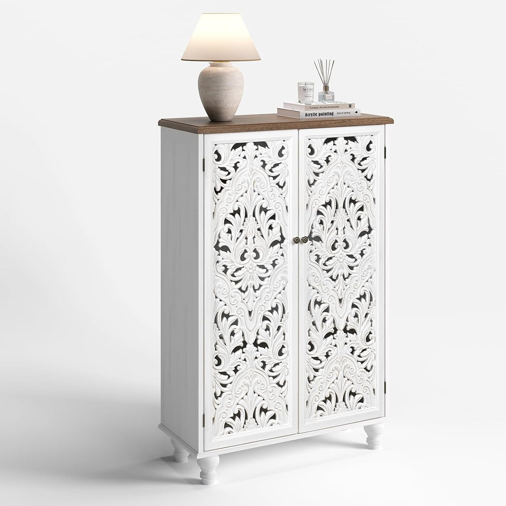 JOINICE 47" Tall Accent Cabinet with Doors & Storage for Living Room...