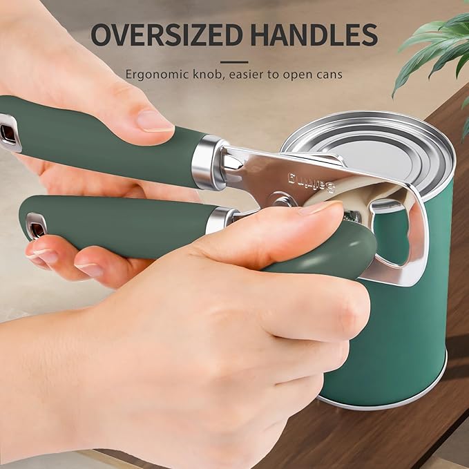 Safring Can Opener Manual, Heavy Duty Stainless Steel Smooth Edge Can Opener - Image 5
