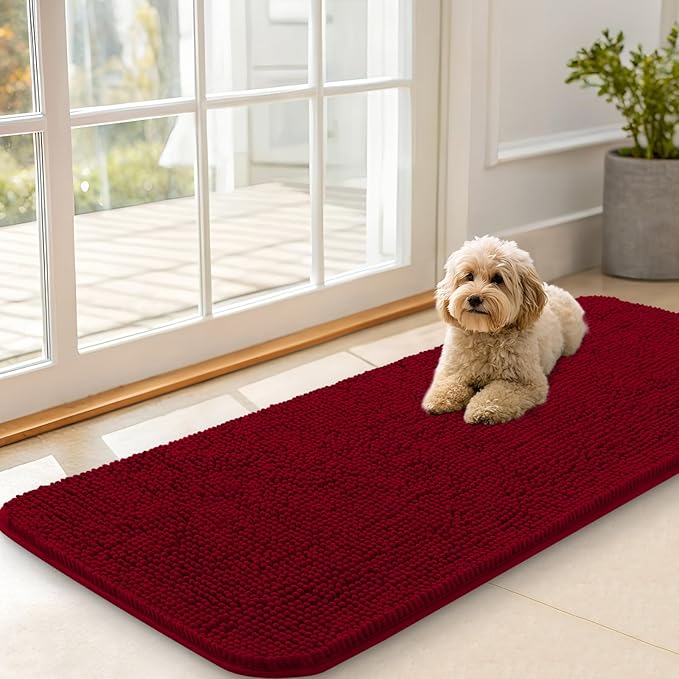 OLANLY Dog Door Mat for Muddy Paws 47x20, Absorbs Moisture and Dirt, Absorbent by OLANLY