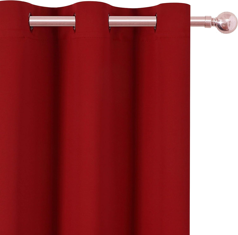 Red Curtains 52 x 84 Inch Long/Blackout Curtains Set of 2 Panels/Room Darkeni...
