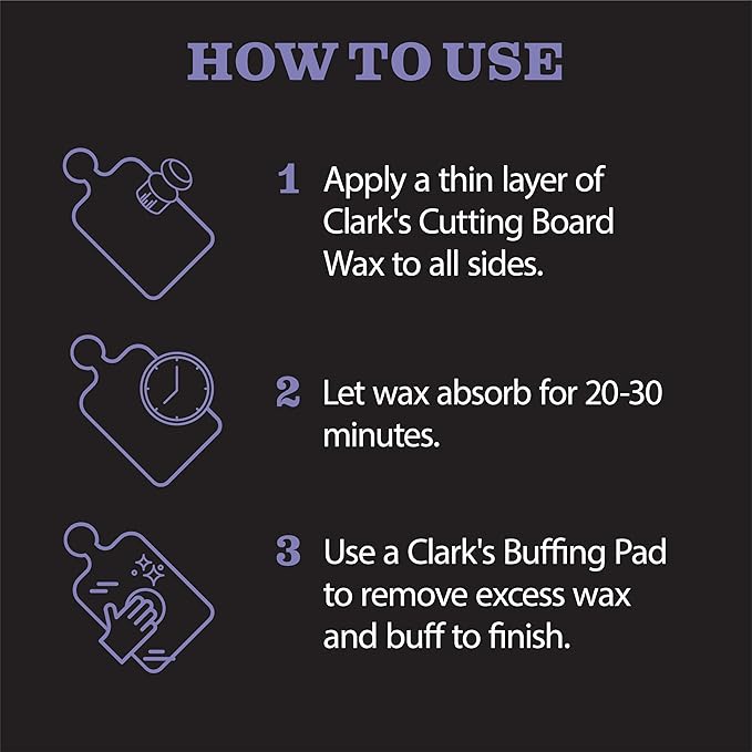 CLARK’S Cutting Board Oil and Wax Kit - Image 9