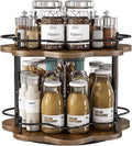 2 Tier Lazy Susan Organizer, 2-Tier Spinning Spice Rack by LIAISIMI