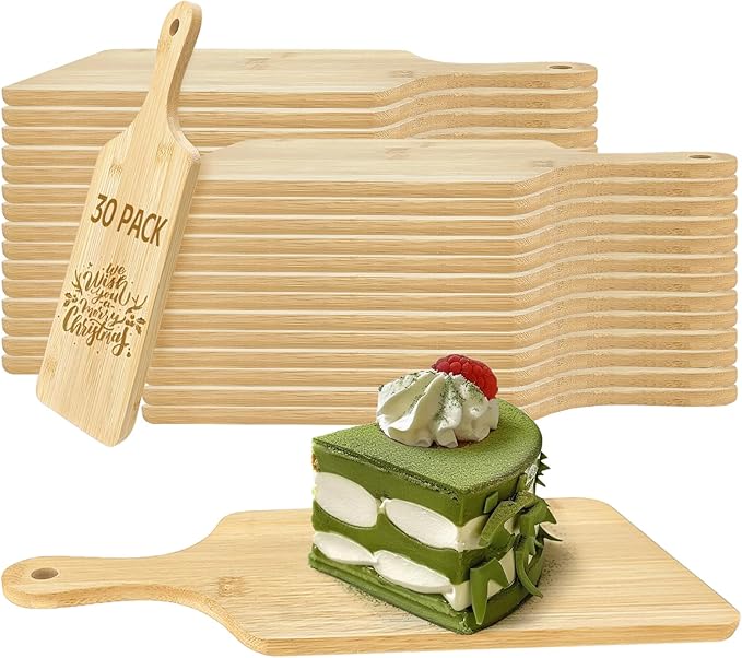 30 Pcs Cutting Boards with Handle 11" x 5" Wood Chopping Board Bulk Charcuterie by Coloryourlife