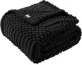 50x70 Inch Black Throw Blanket by Unknown