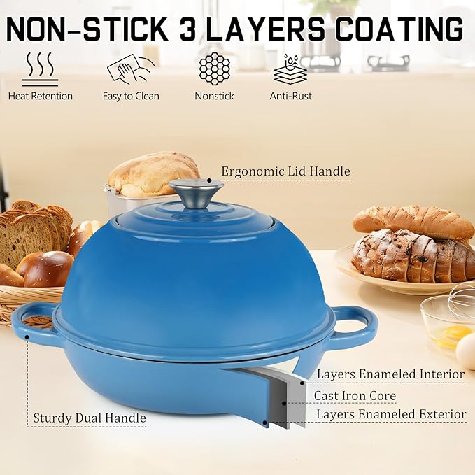 Enameled Cast Iron Bread Oven, Dutch Oven Pot
