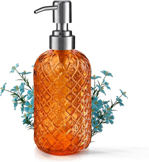 14 Oz Refillable Glass Soap Dispenser by Kaishun