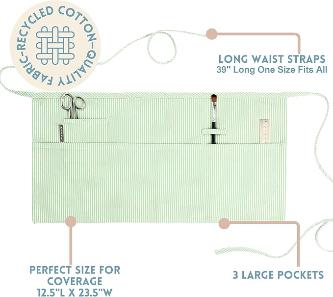 MEEMA Chef Waist Apron Cotton Fabric |Washable & Breathable Waitress & Server - Image 4