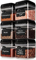 Shazo 6 PC Airtight Food Storage Containers + 6 Spoons Included by Shazo