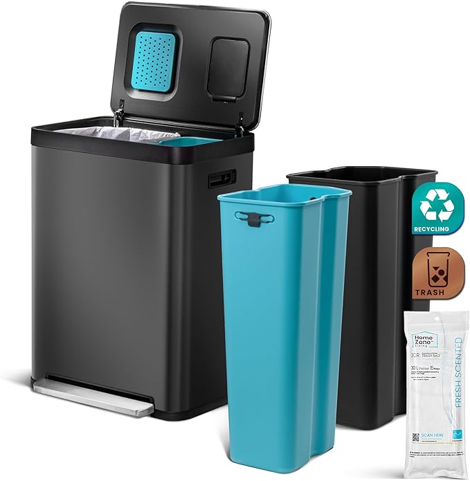 Home Zone Living 19 Gallon Kitchen Trash Can
