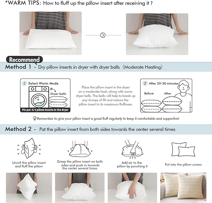 MIULEE Throw Pillow Insert Premium Pillow Stuffer Sham Rectangle - Image 7