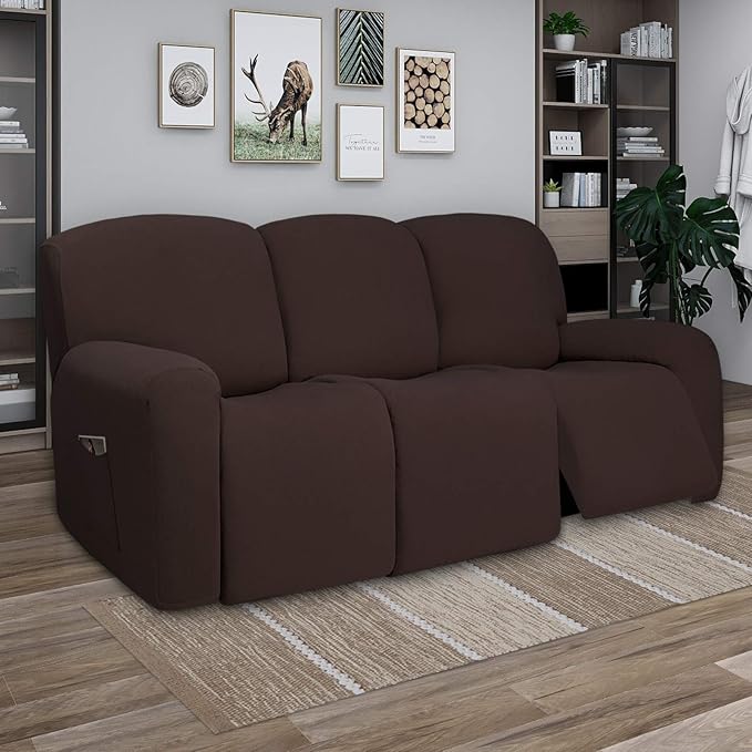 PureFit Super Stretch 3 Seats Recliner Chair Sofa Couch Cover - Image 2