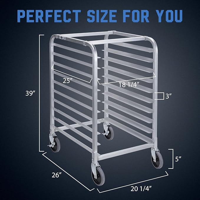 Profeeshaw Bun Pan Bakery Rack 10 Tier