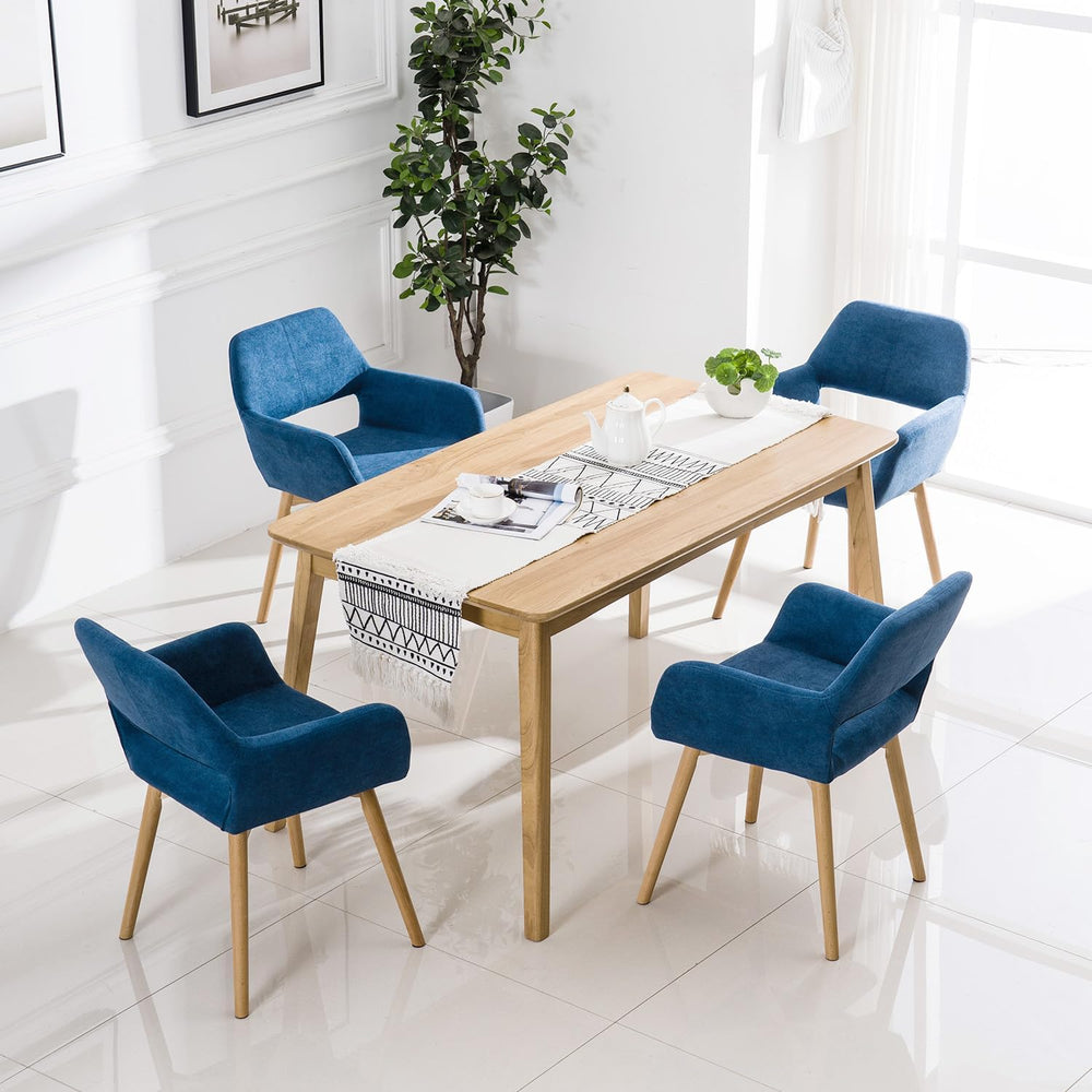 Mid Century Modern Dining Chairs Set of 4 & 2 & 6 Comfy Accent Chair ...