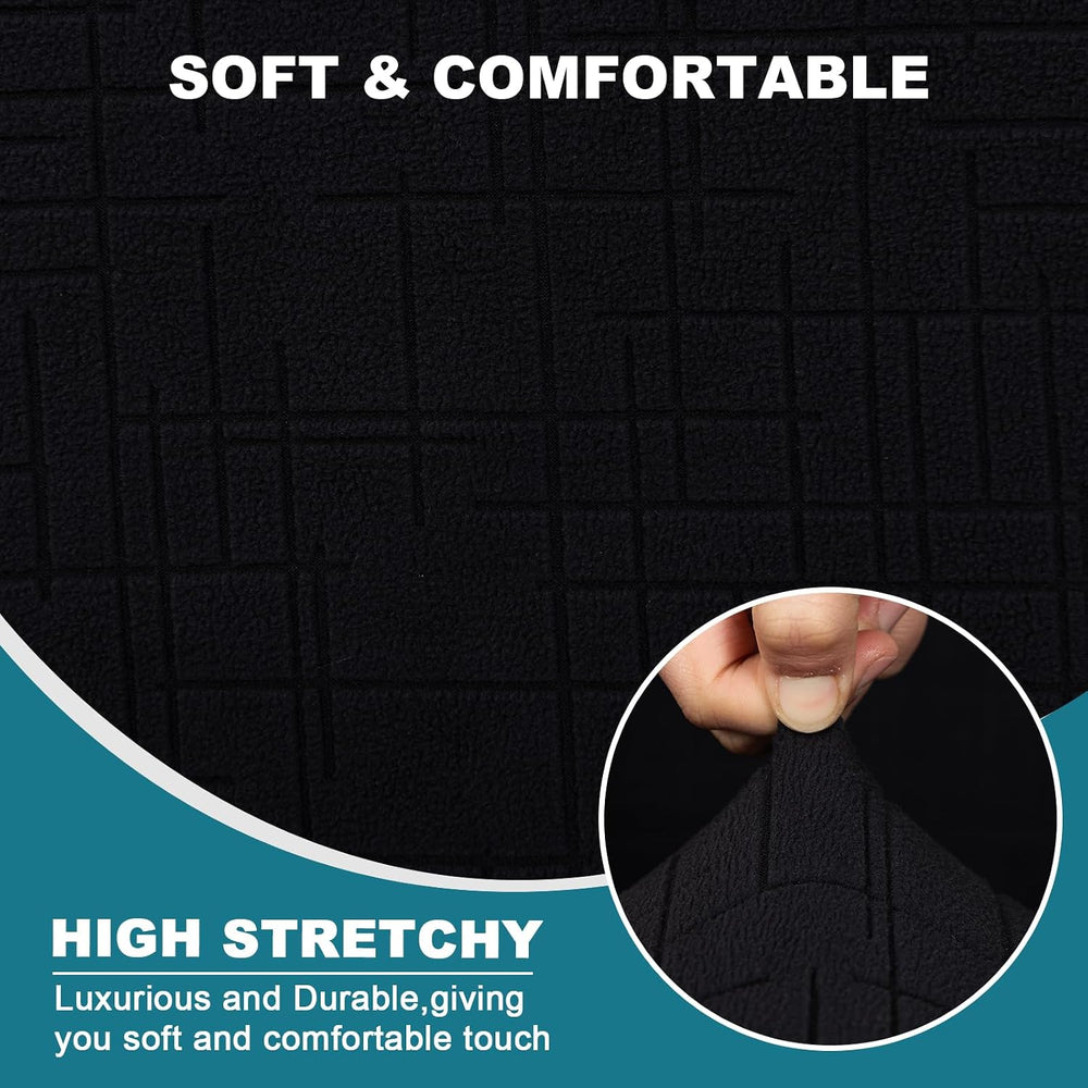 KRFOONN Chair Covers with Arms Armchair Slipcover for Living Room, Black