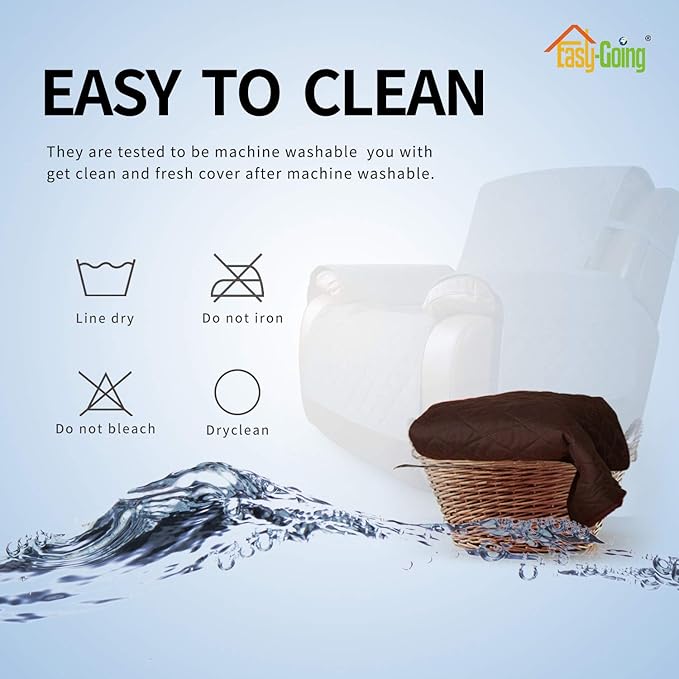 Easy-Going Recliner Chair Slipcover Reversible Sofa Cover Water Resistant Couch - Image 7
