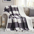 PU MEI Sherpa Blanket Fleece Throw Blanket Twin Plaid Thick Bed Blanket by HOME