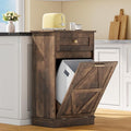 YESHOMY Tilt Out Trash Cabinet, 10 Gallon Hidden Wooden Bin Cabinets, Laundry by SearchallYESHOMY