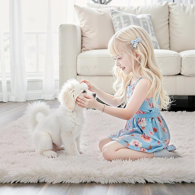 Area Rugs 9x12 Living Room, Shaggy Carpet Soft Plush Furry Bedside Rug Large - Image 7