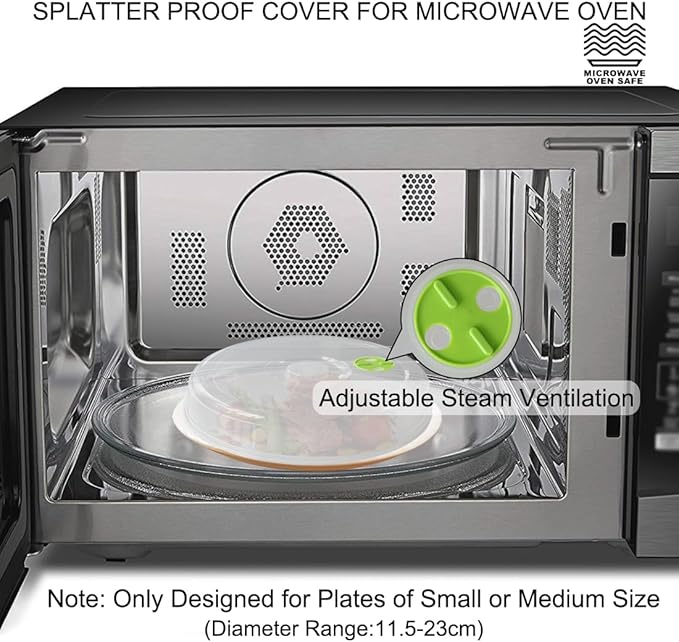 Microwave Covers for Food 5 PCS Microwave Splatter Lid Cover Dish Cover Plate - Image 3