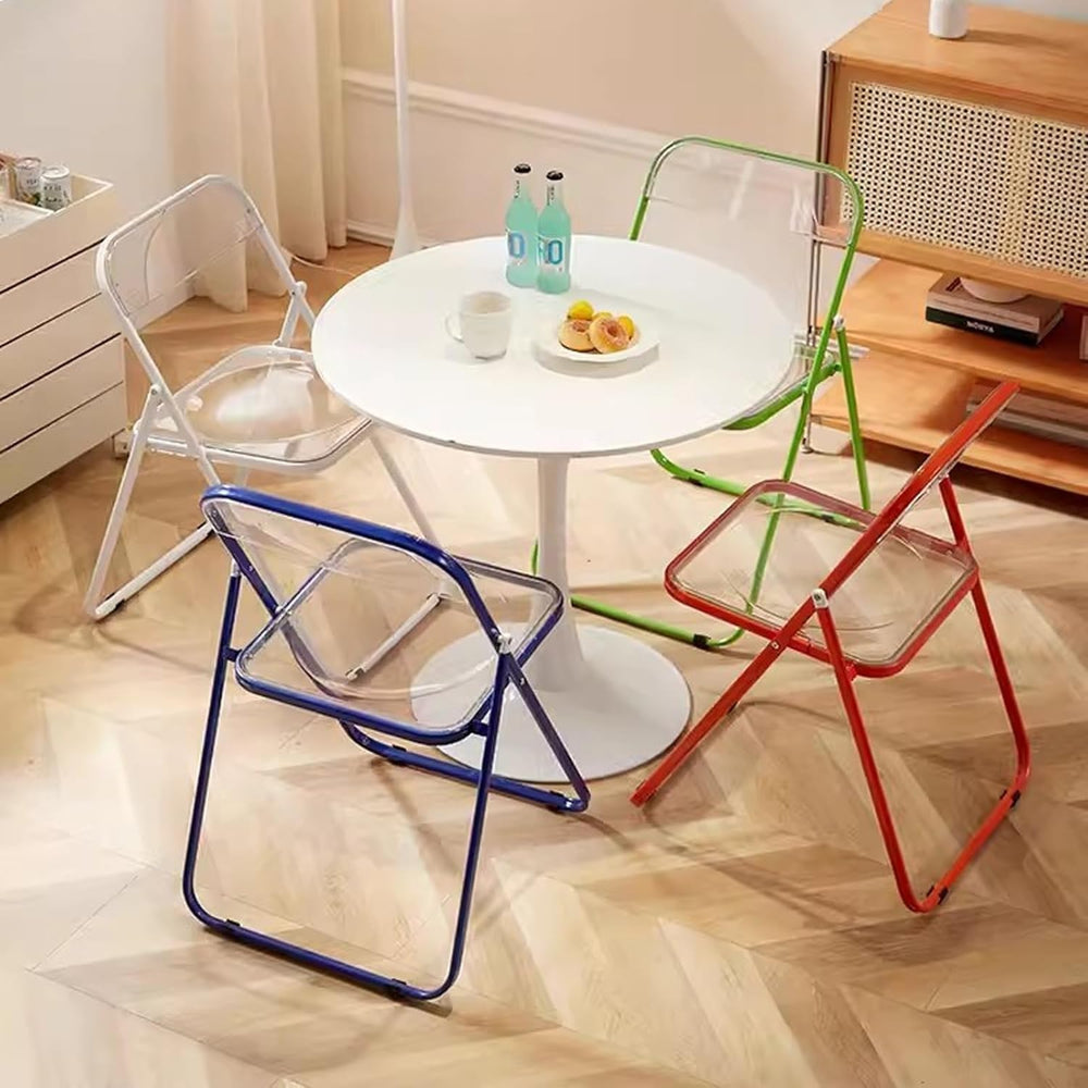 Acrylic Folding Chairs, Clear Foldable and Stackable, PVC Plastic Panel &...