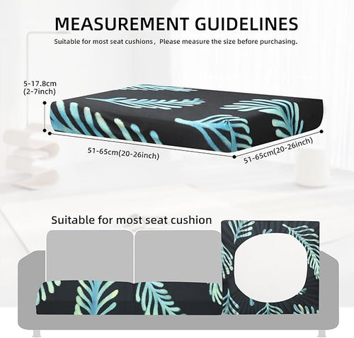 8Pcs Outdoor Cushion Covers, Patio Cushion Covers, Stretch Elastic Slipcovers - Image 2
