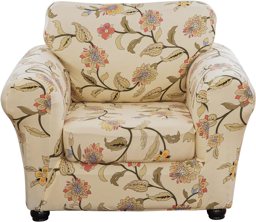 Lamberia Printed Sofa Cover High Stretch Sofa Slipcovers 2 Piece Armchair Sli...