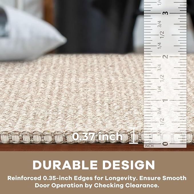 KOZYFLY Washable Area Rug 4x6 ft Non Slip Rubber Backed Living Room Rugs - Image 4