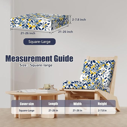 8Pcs Stretch Patio Cushion Covers, Outdoor Couch & Sofa Replacement Slipcovers - Image 2