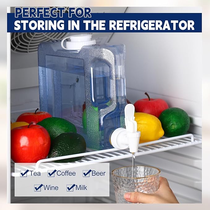 Funnymoom 2 Pack 0. 8 Gallon Fridge Water Dispensers Bottle
