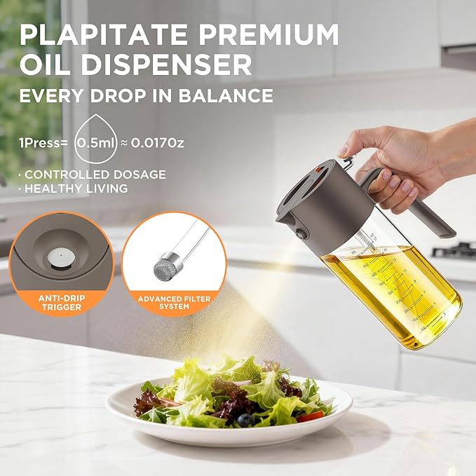 PLAPITATE 17oz/500ml Premium Olive Oil Sprayer - Image 2