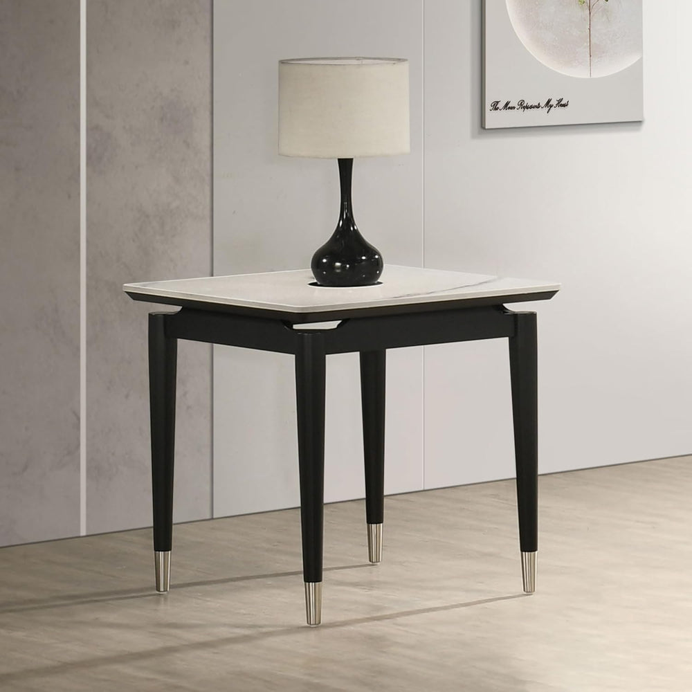 Furniture of America Miranda Modern Solid Wood 23.6-inch Square End Table wit...