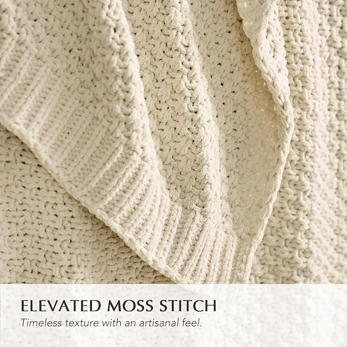 EVERGRACEHOME Chunky Chenille Knit Throw Blanket - Image 3