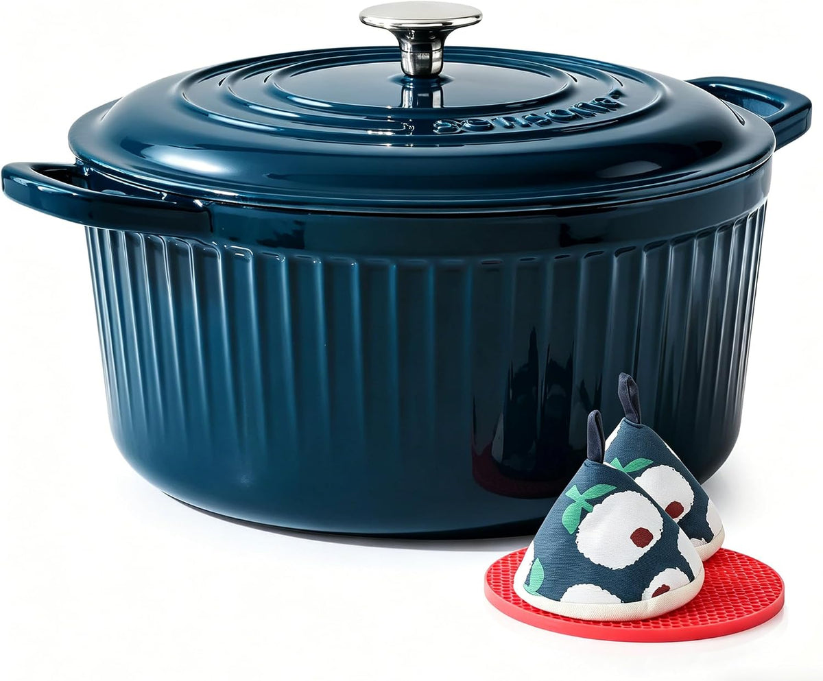 SENSARTE Enameled Cast Iron Dutch Oven Pot