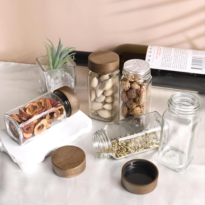 ZEHIQ 30Pcs 4oz Square Glass Spice Jars - Image 8