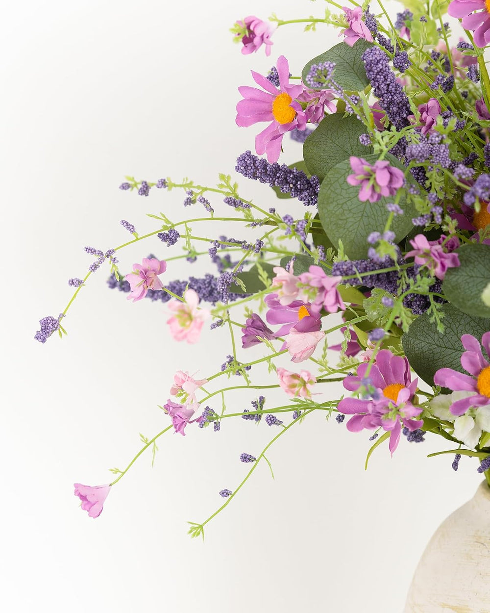 20" Artificial Flowers Bouquet for Vase Indoor, 6 stem Faux Silk Daisies...