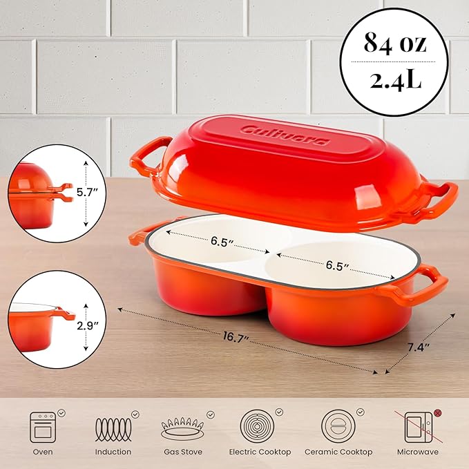 Cast Iron Bread Pan with Lid, Mini Enamel Sourdough Baking Dutch Oven Pot - Image 2