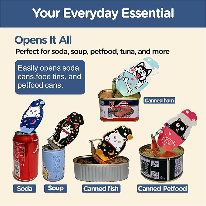 Ring Pull Can Opener for Soda Food Cat Cans Easy Open Tool for Weak Hands - Image 6
