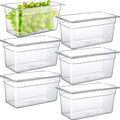 CURTA 6-Pack 1/3 Size 6" Deep NSF Polycarbonate Food Pans | Dishwasher & by CURTA
