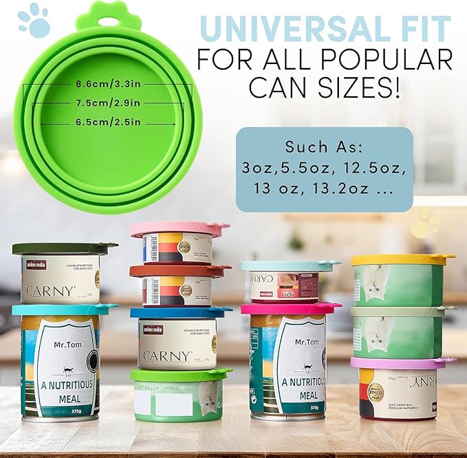 4 Pack Universal Pet Food Can Covers Lids - Image 3