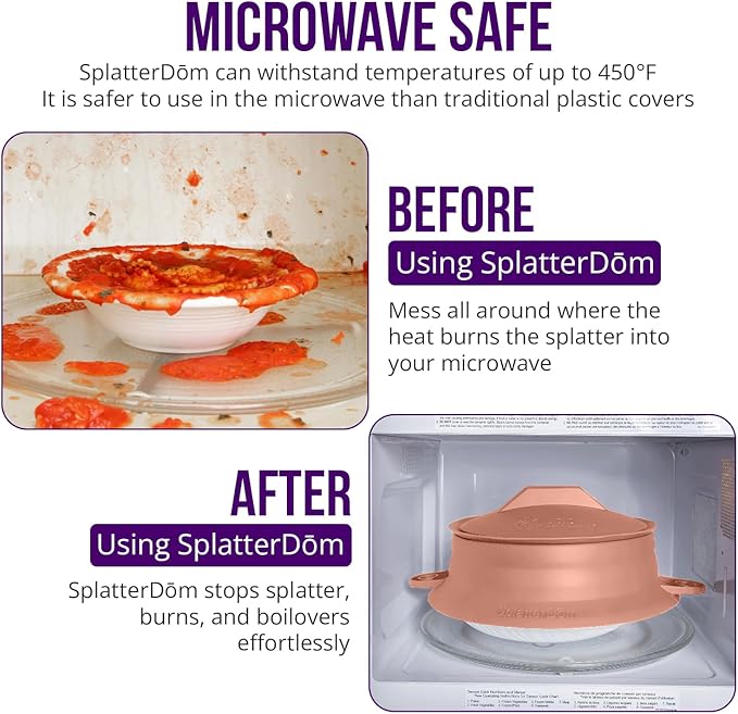 L.I.Q Silicone Splatter Guard – Fits 8 and 10 Inch Pots – Microwave Safe and - Image 8