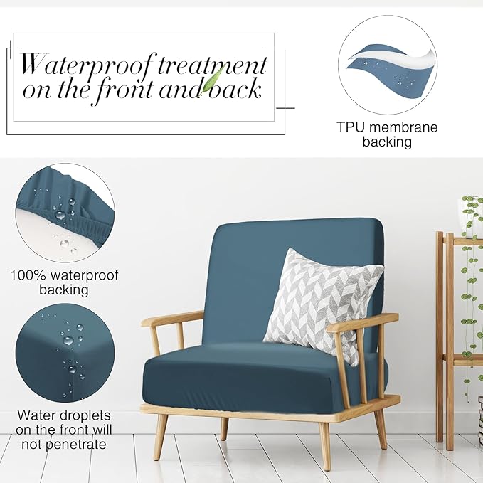 Newwiee 8Pcs Patio Cushion Covers Stretch Outdoor Cushion Cover Replacement - Image 4