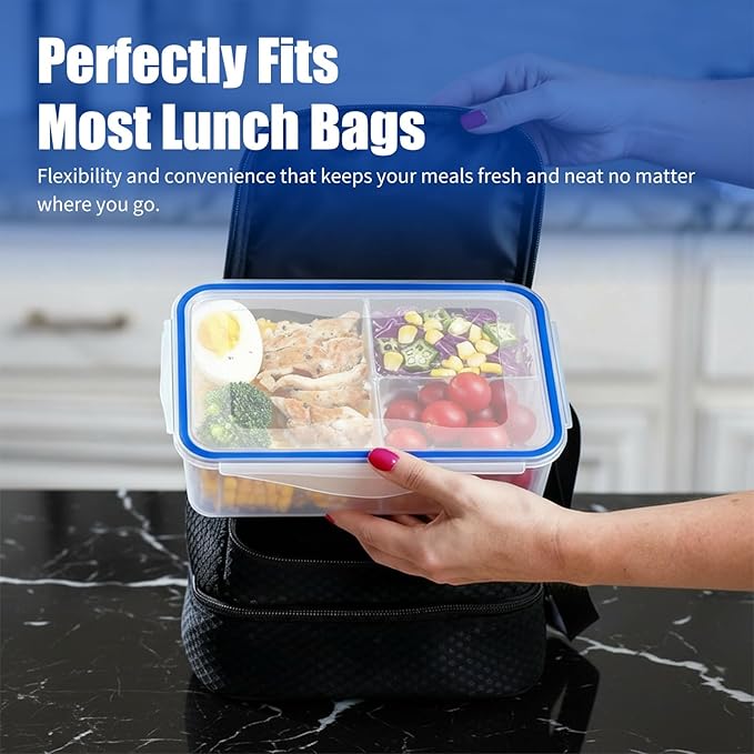 KIGI Meal Prep Containers for Adult Lunch & Snacks, Leak-Proof, BPA-free Plastic - Image 7