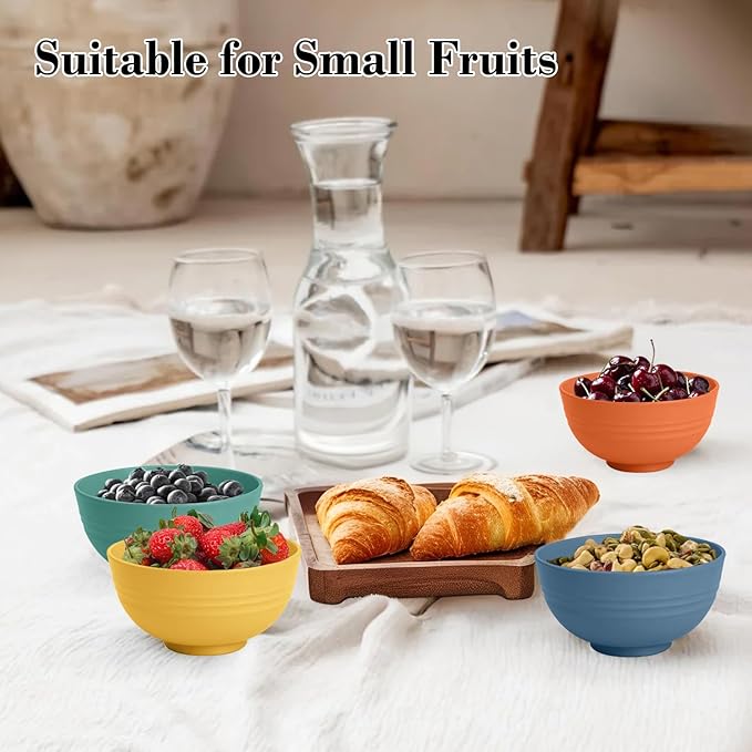 Wrova wheat straw small bowls 10oz set of 8 - Image 5