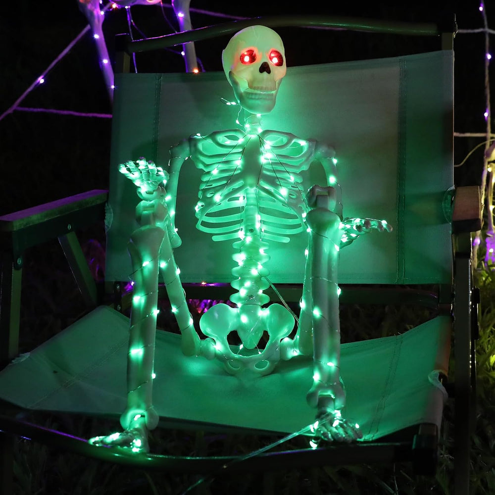 Halloween Decorations Outdoor Skeletons Set - 2 Pack 36" (90cm) Light Up...
