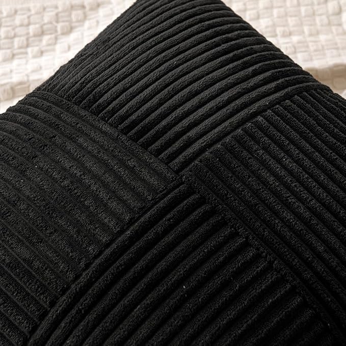 MIULEE Black Decorative Throw Pillow Covers 18x18 Inch - Image 2