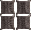 Fancy Homi 4 Packs Boho Dark Brown Decorative Throw Pillow Covers 24x24 Inch by Fancy+Homi