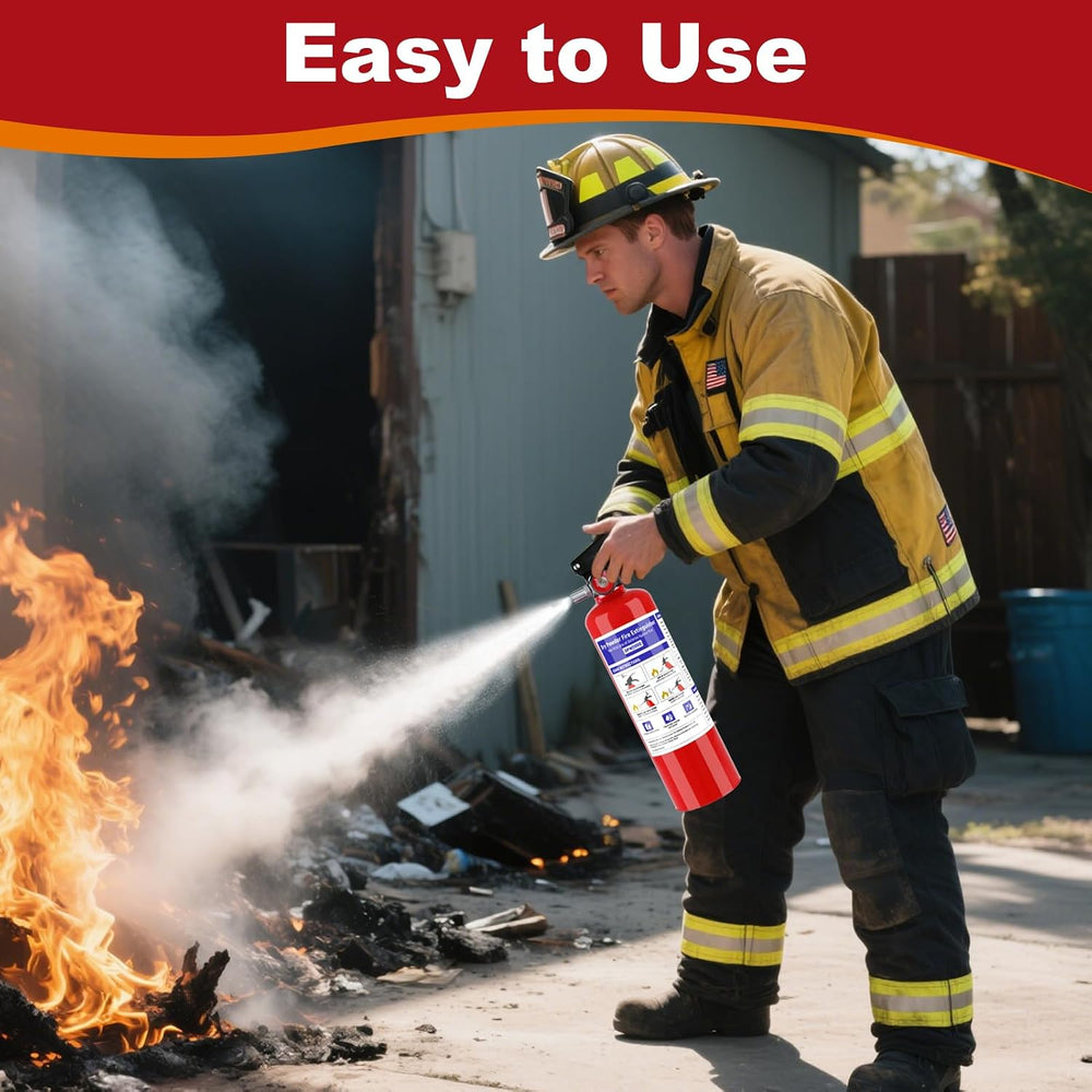 2 Pack Fire Extinguishers with Mount, 2.5 lb ABC Dry Chemical 1-A:10-B:C