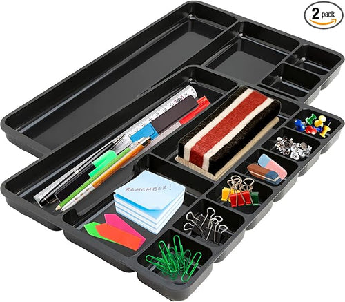 1InTheOffice Desk Drawer Organizer 9-compartment Drawer Tray Organizer by 1InTheOffice
